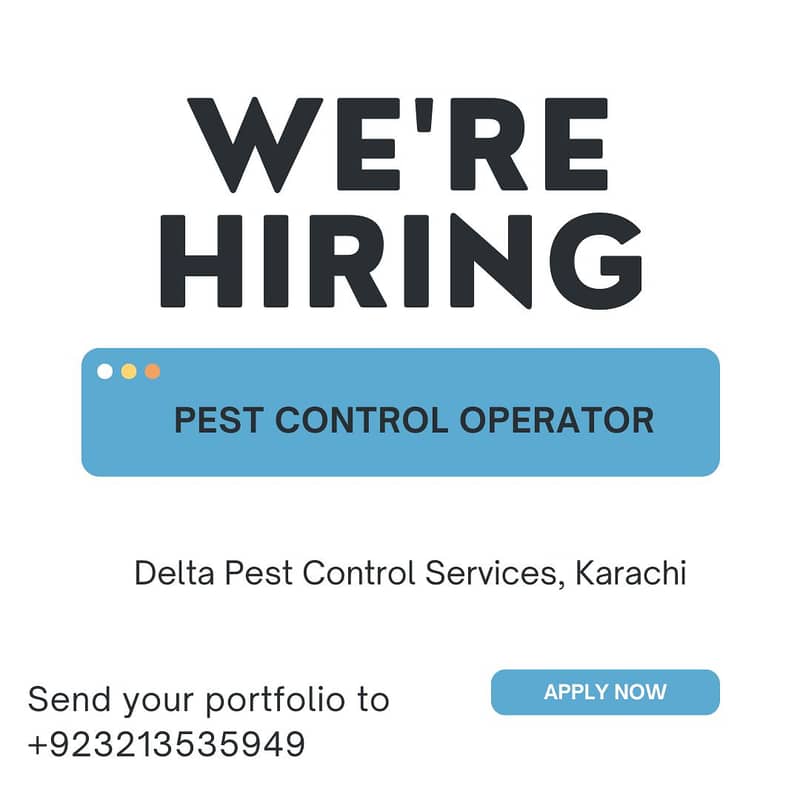 need of pest control operator 0