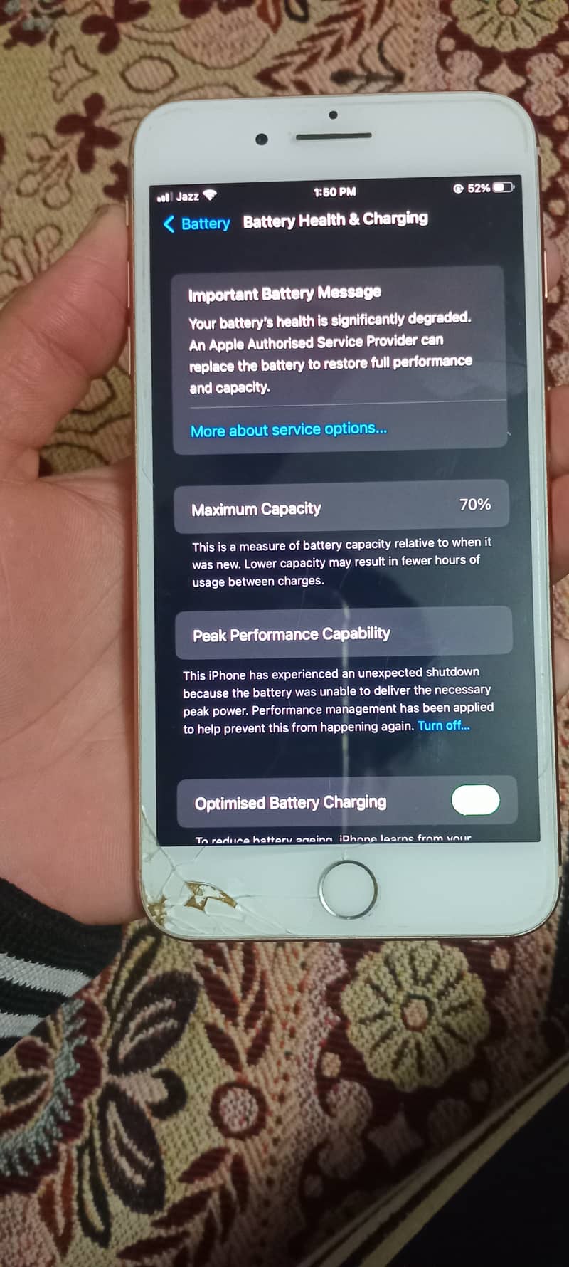 Orignal Iphone 8 Plus 9/10 Condition PTA Approved Orignal Battery 1