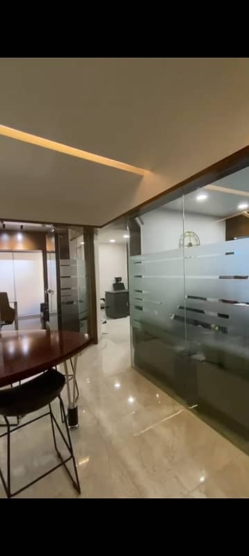 Defence DHA phase 5 badar commercial fully furnished office available for rent 0