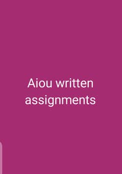 AIOU WRITTEN ASSIGNMENT