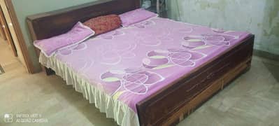 King size bed without Mattress 7000/-