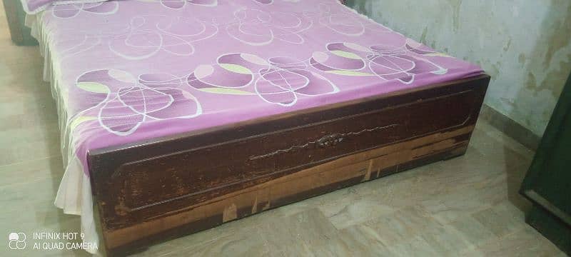 King size bed without Mattress 7000/- 3