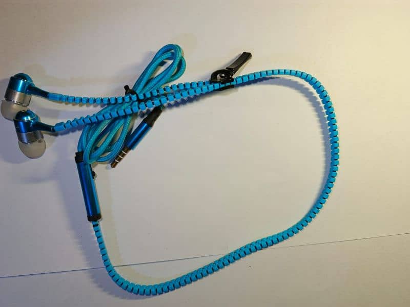 New Design Zip Cable Wire Headphones 0