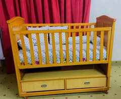 Wooden Baby Cot (excellent condition)