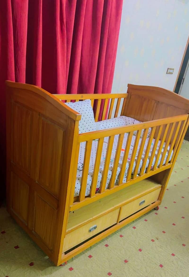 Wooden Baby Cot (excellent condition) 1