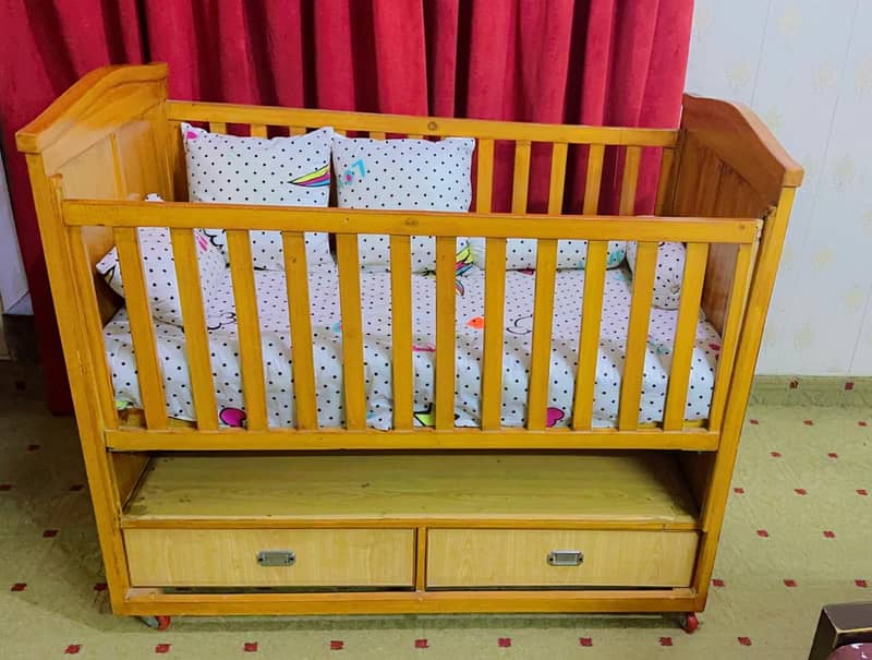 Wooden Baby Cot (excellent condition) 2