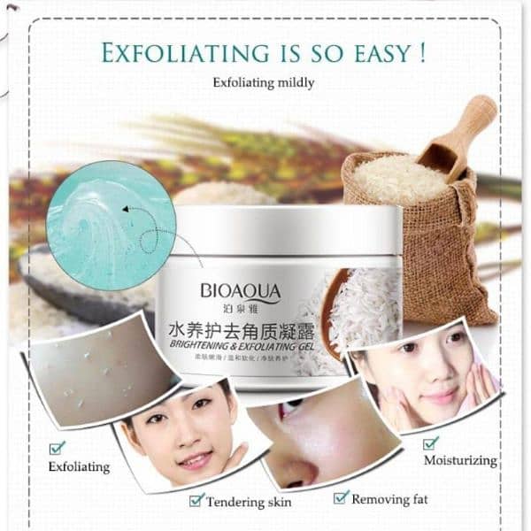 Dead skin remover rice body Exfoliating Gel, 140g 2