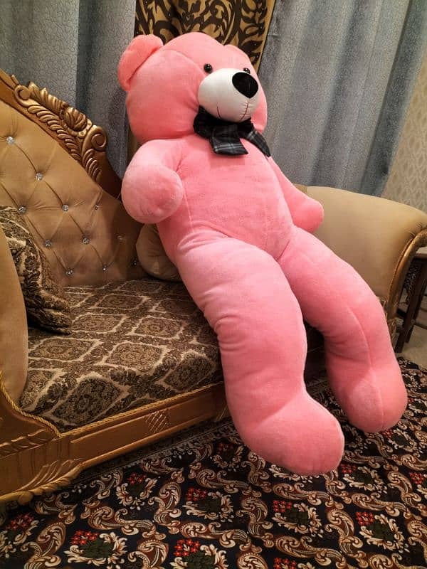 Teddy Bear Big Size 5 feet Pink Colour 1