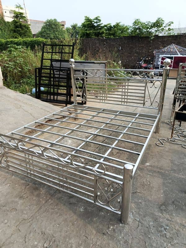 Stainless Steel Double Bed Non Magnetic Steel |Single Bed| Furniture 12