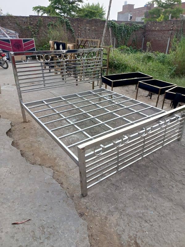 Stainless Steel Double Bed Non Magnetic Steel |Single Bed| Furniture 14