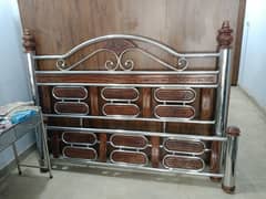 wood & steel bed high quality available