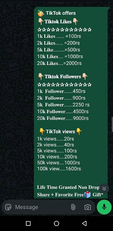 TikTok Instagram like followers views available in low price 1