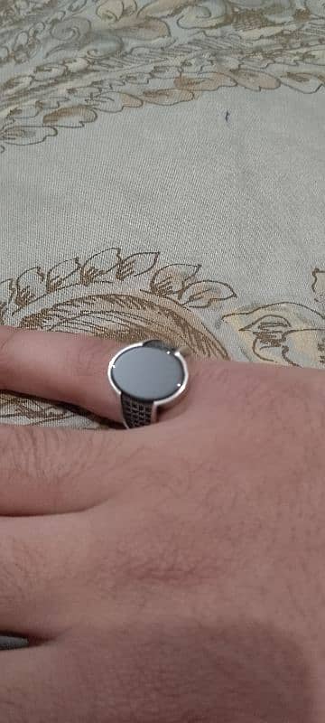 ITALIAN SILVER RING WITH BLACK ONYX STONE 2