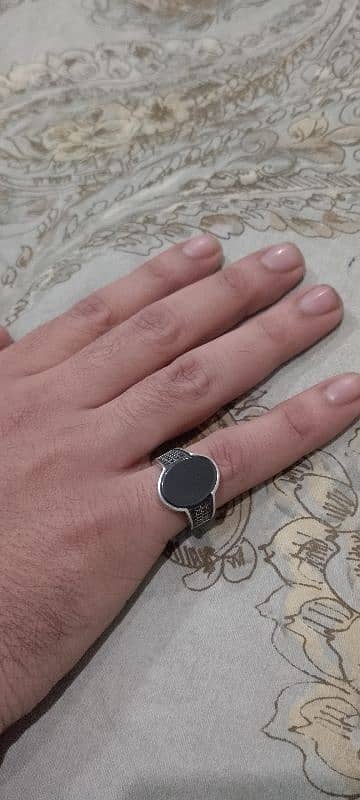 ITALIAN SILVER RING WITH BLACK ONYX STONE 7