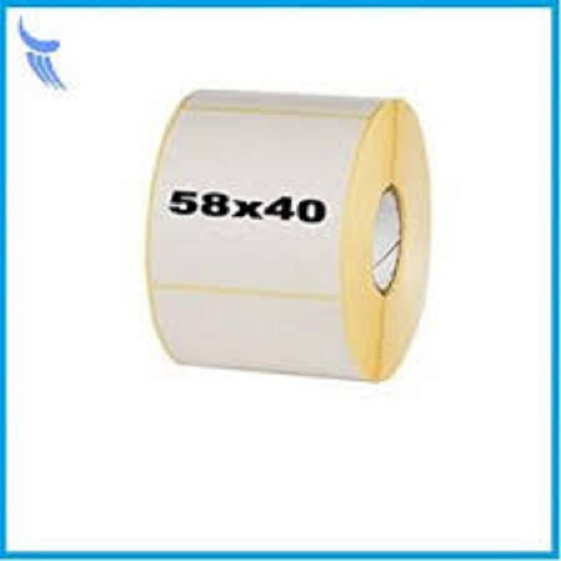 pack of 2 ,Barcode Label rolls 1000 stickers Single track(58*40 mm) 0