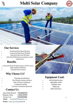 solar panels cleaning service or water tank service