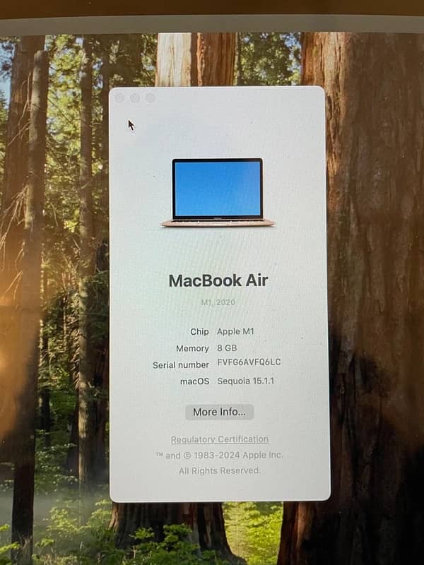 Macbook air m1 8/256gb complete box 8