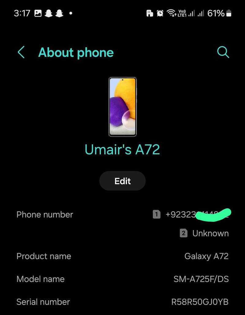 Samsung Mobile A72 1