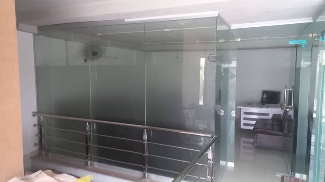 Aluminum Glass work| Glass Door| Windows| Blinds|Ceiling| Shop Front 8