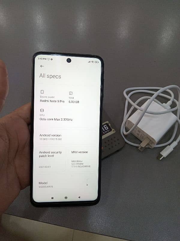 redmi note9 pro no open 6/128 4