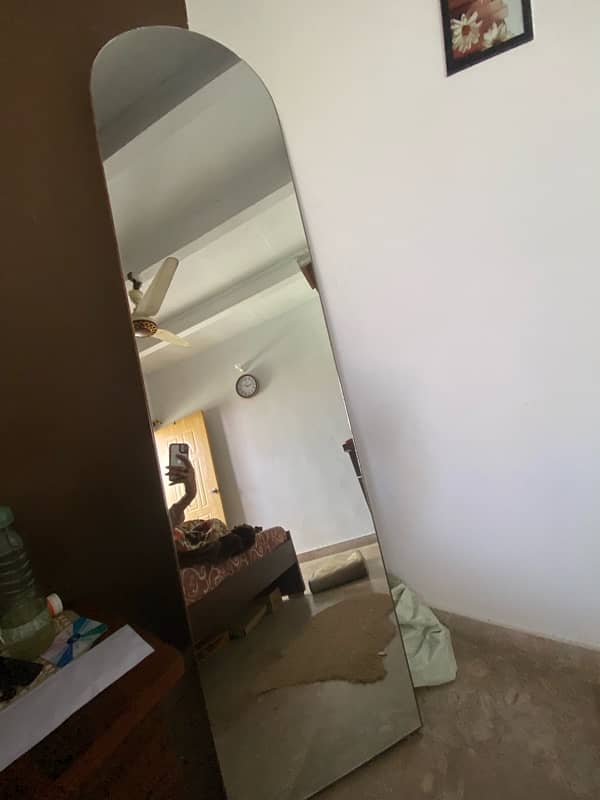 6 feet very good condition wooden mirror 0