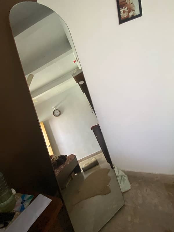 6 feet very good condition wooden mirror 2