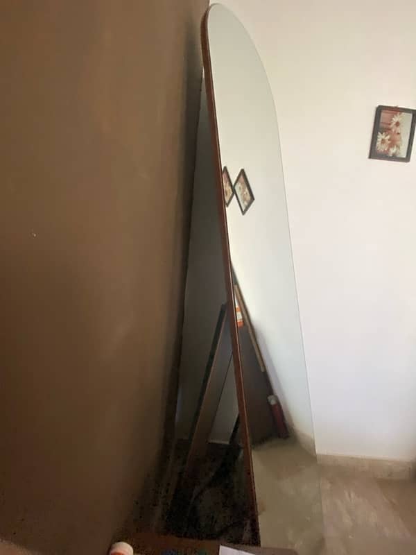 6 feet very good condition wooden mirror 3