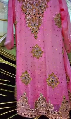 3 Pc stiched Shaffon embroidered dress