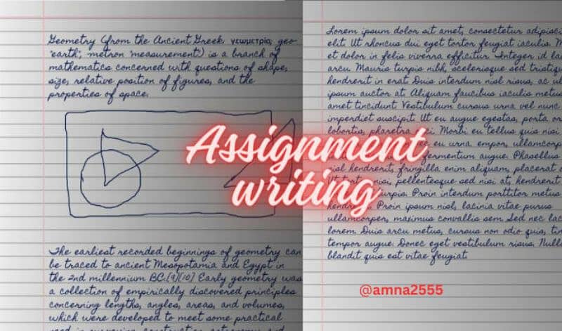 ASSIGNMENT HAND WRITING , DATA ENTRY& TYPING WORK 1