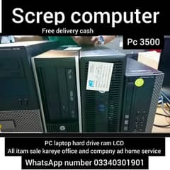 scrap PC and laptop hard drive ram white items sale out