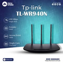 Tplink Wireless and Router TL-WR940N 450Mbps Branded Used (With Box)