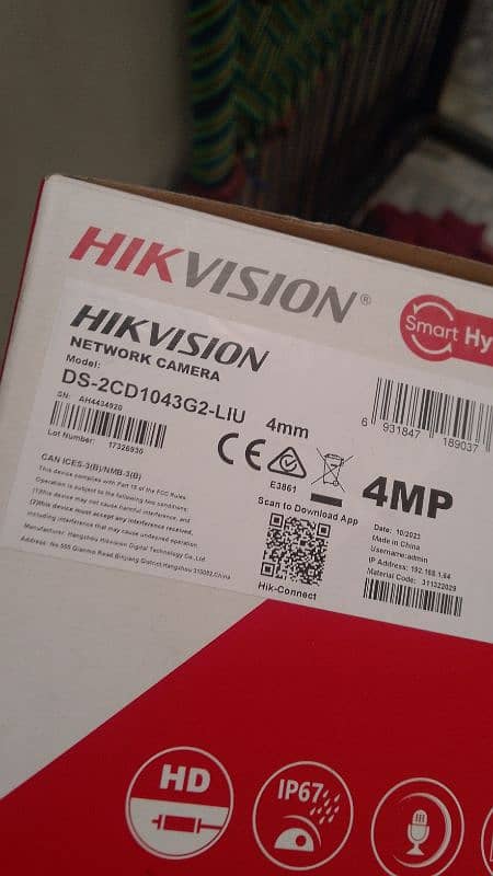 hikvision IP camera 4 mp 2