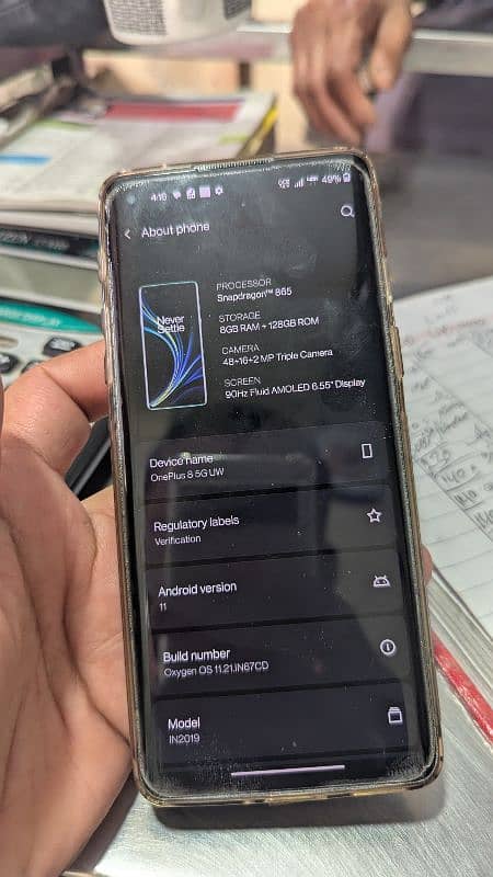 OnePlus 8 128/8 pta approve 7