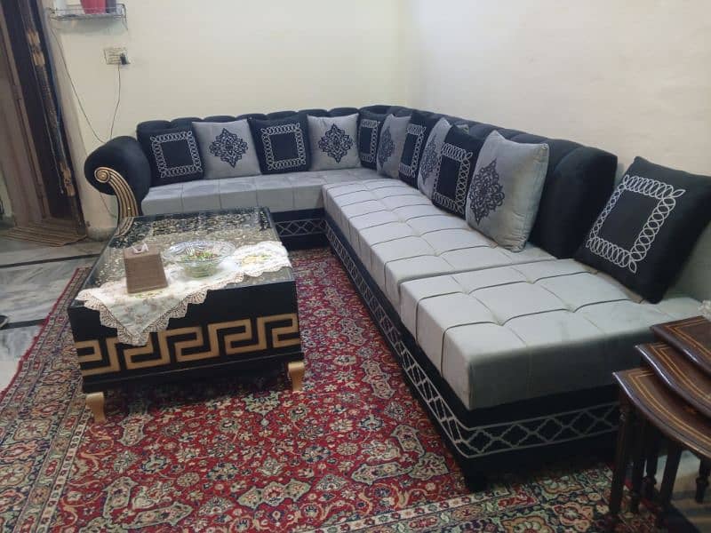 beautiful brand new stylish L shaped sofa set 1