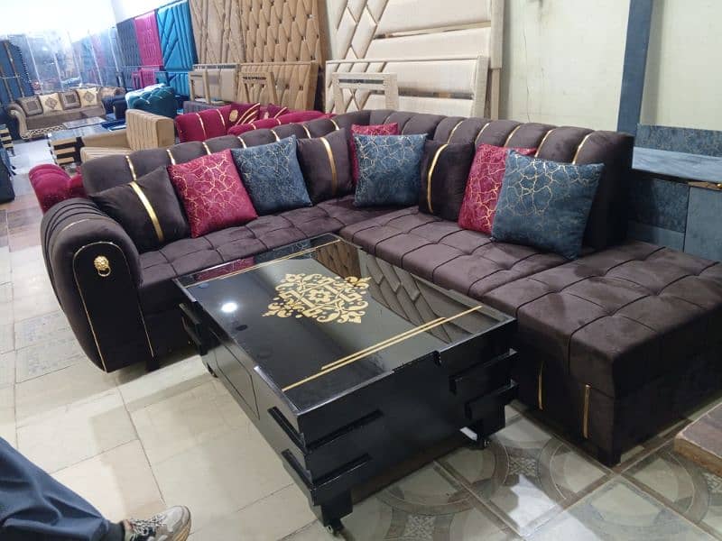 beautiful brand new stylish L shaped sofa set 2