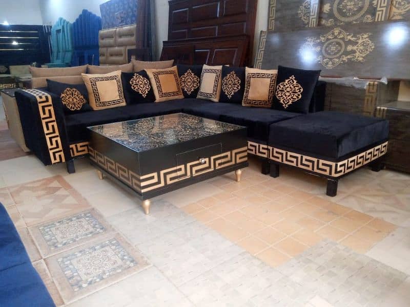 beautiful brand new stylish L shaped sofa set 14