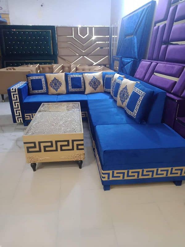 beautiful brand new stylish L shaped sofa set 16