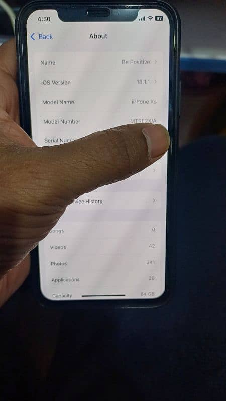 Iphone XS 64gb PTA Approved 6