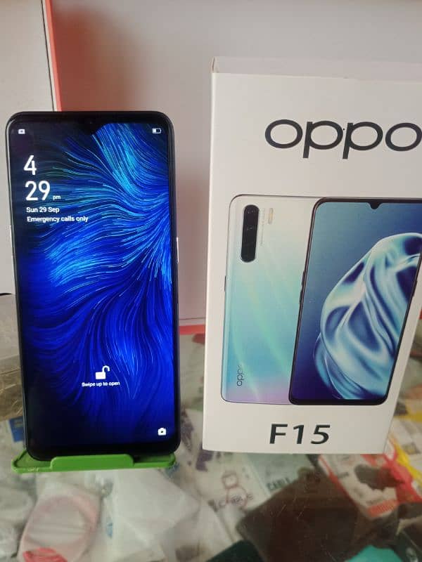 oppo F15 (8/256)ram with box and charger 2