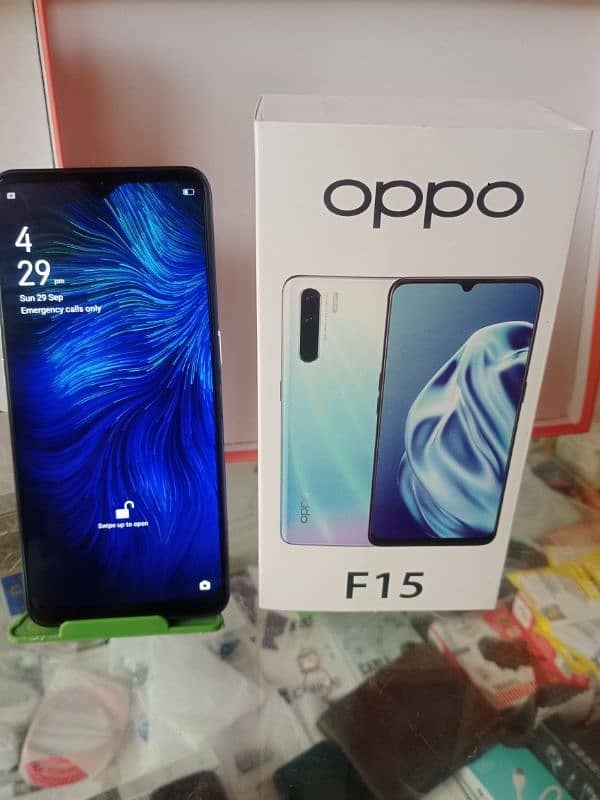 oppo F15 (8/256)ram with box and charger 3