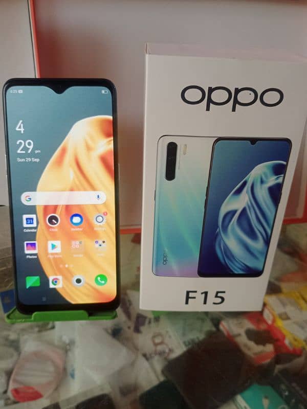 oppo F15 (8/256)ram with box and charger 4