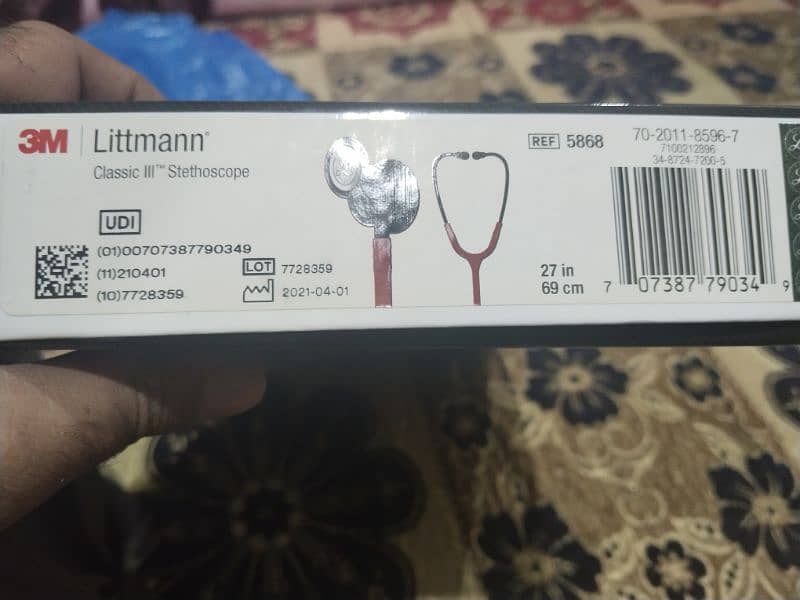 3M Littmann Classic III Monitoring red Stethoscope, 5868, 2