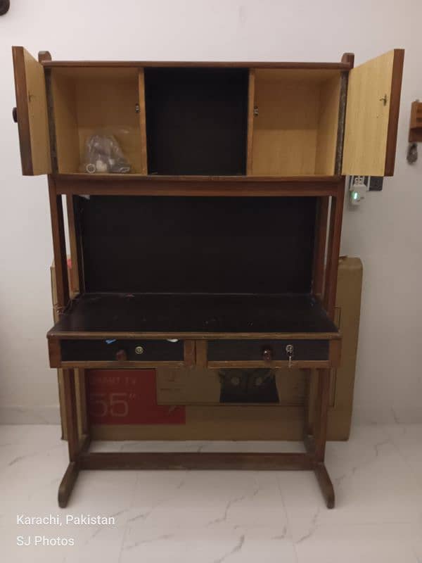 Wooden Computer Plus Study Table for Sale 3