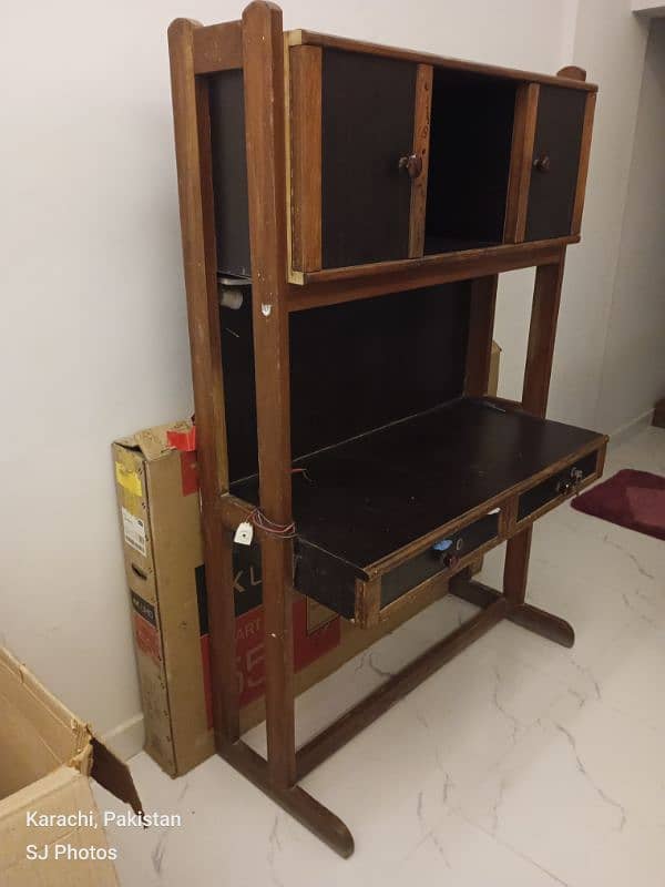 Wooden Computer Plus Study Table for Sale 4