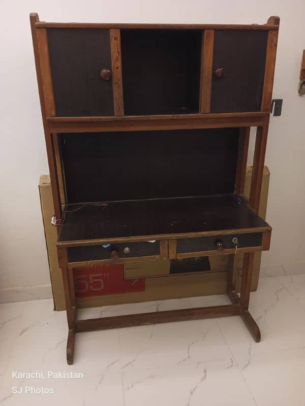 Wooden Computer Plus Study Table for Sale 5