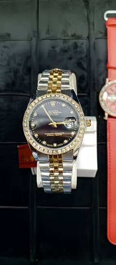 artificial diamond watch