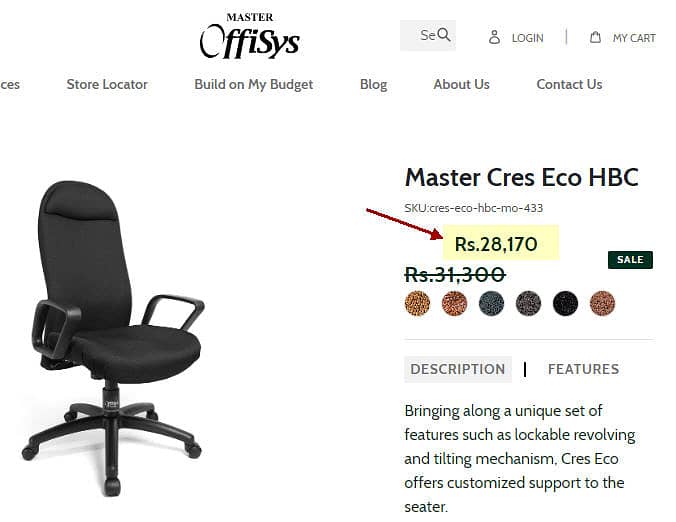 Master Offisys Revolving Chair For Sale 4