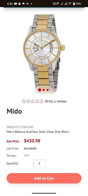 Mido watch automatic 3