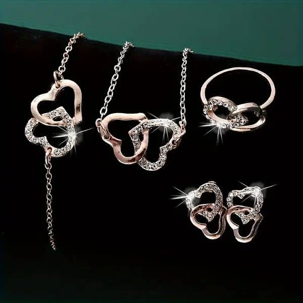 Elegant Heart Themed Importad Jewelry Set For Women's 2