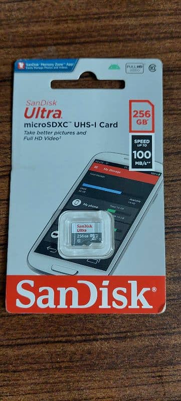 SD card 256 GB class 10 100 mb /s 0